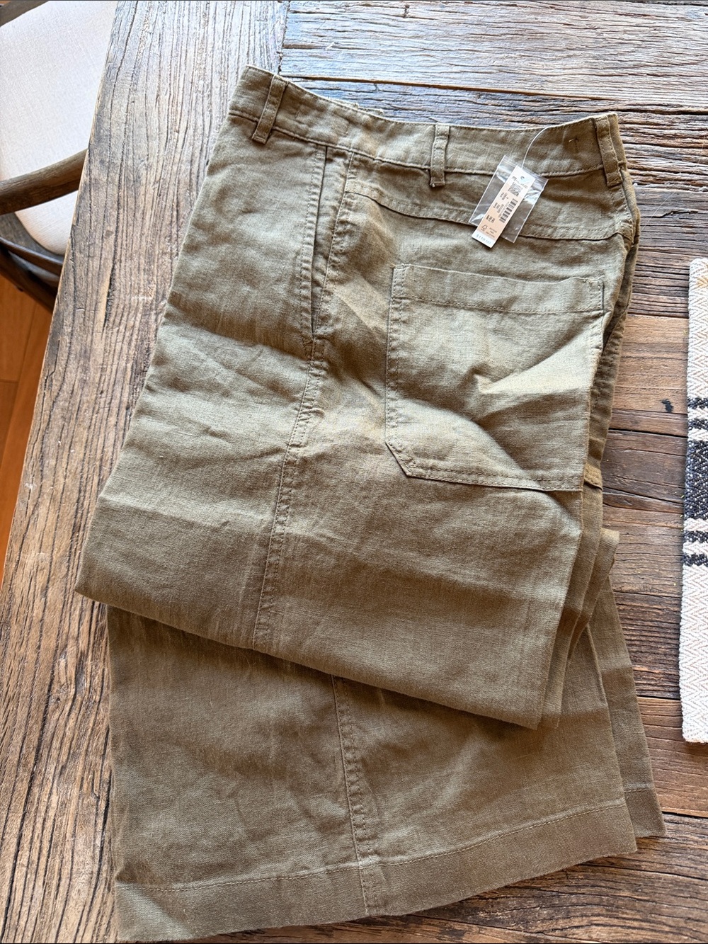 Madewell Olive Wide-Leg Pants